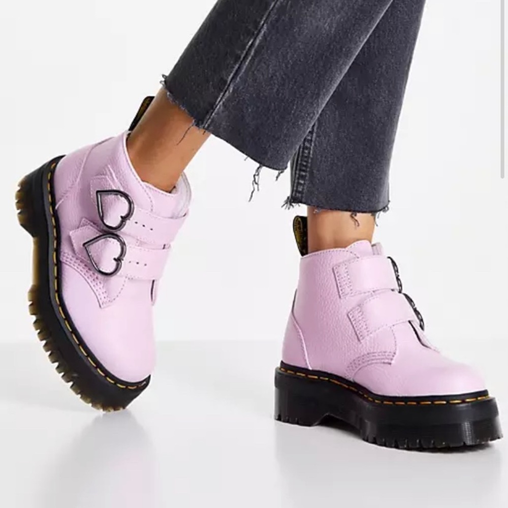 New Dr Martens Devon Heart Platform boots